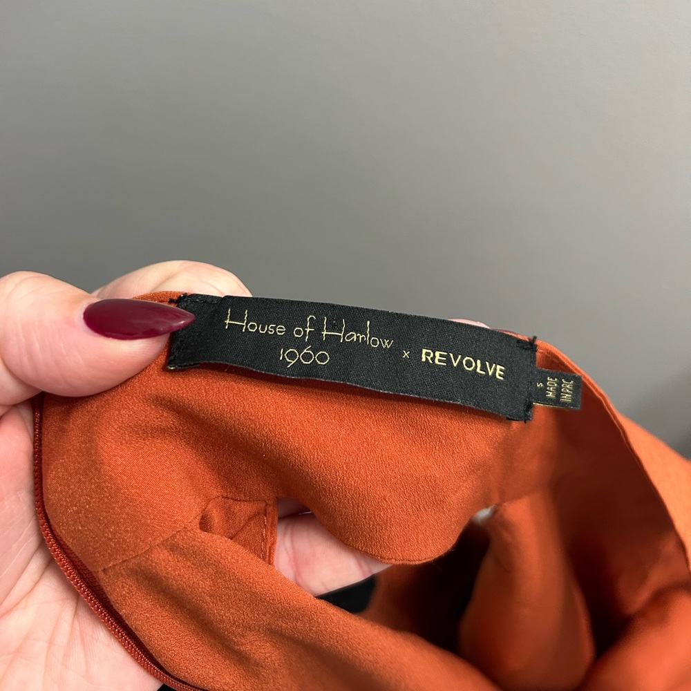House of Harlow X revolve peplum burnt orange top - Picture 4 of 7